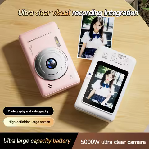 4K CCD Retro Digital Camera Portable Camera 50 Million Pixels Auto Focus Entry-level Camera Dual Cam