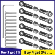 6Pcs Adjustable Metal Linkage Pull Rod Front /Rear Servo Link for  A949 A959 A969 A979 K929 RC Car U