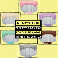ALAS MEJA PETAK, TABLECLOTH, TABLE TOP DAMASK 71"X63"