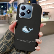 MERAH HP Phone Case For Realme C63 Narzo N63 Case Silicone Phone Case Beautiful Pink Whale Pattern B