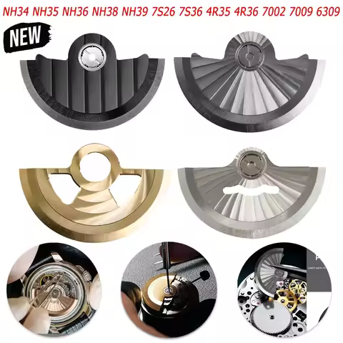 Modified NH Series Oscillating Weight Rotors for NH34 NH35 NH36 Mechanical Movement Blue/Gold/Black/
