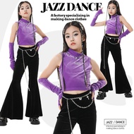 christmas outfit for kids santa dress for kids girl Jazz Dance Costume Girls Retro Velvet Top kpop G