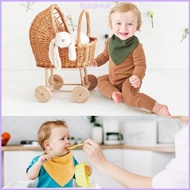 RAINL Soft Newborns Drooling Bib Breathable 4-Layer Burp Cloth for 0-24 Months Baby Comfortable Sali