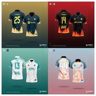 Barcelona Retro Jersey Fans Edition Flame Japanese Baju Retro Collar Jersey Retro Coller Lelaki Kanak-kanak Unisex