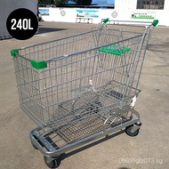 Double-layer Supermarket Mall Large Mall Wholesale Small Cart Supermarket Hand Push Shopping Cart Sh