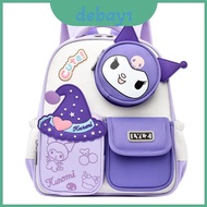 Childrens Kuromi Cartoon Backpack With Large Capacity And Stylish Color Block Elements