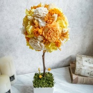 不凋繡球花球樹盆花【燦爛金黃】開幕禮/新居/名片座/客製化