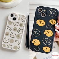 Case for Infinix Hot 11S 10S 10T 11 10 9 Play NFC Note 8 Smart 6 5 Oval Big Eye Soft Phone Case Motif Cute Cat and Fish