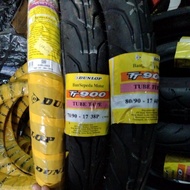 BAN DUNLOP TT900 - TUBE TYPE (70/90 - 80/90 - 90/90 - 250 - 275 ) RING 17 BAN LUAR MOTOR BEBEK SPORT DEPAN BELAKANG TT 70 90 80 90 90 2.50 2.75 TUBETYPE