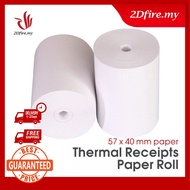 Thermal Paper Receipt Rolls Receipt Paper Cash Register Receipt Kertas Resit Cashier Kertas Printer 57X40MM 热敏打印纸收银机打印纸