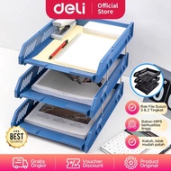 Deli File Tray 2 & 3 Tier Plastic File Storage Rack E9208 E9209