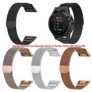 20/22/26MM Stainless Steel Strap for Garmin Fenix 6 Series Fenix 6X Fenix 6S Quickfit install Metal Watch Bands Watch Straps