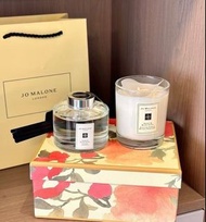 Jo Malone 祖馬龍 牡丹香薰兩件套 (牡丹與胭紅麂絨液態香薰165ml+香薰蠟燭200g)