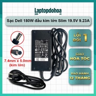 [BH12T] Bộ Adapter Sạc Laptop Dell 180w 19.5v - 9.23Aa đầu kim lớn - Slim (kèm dây nguồn) - Zin theo