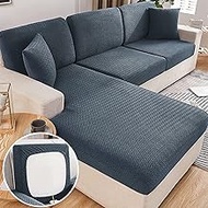 taolema 6PCS Wear-Resistant Universal Sofa Slipcover, Stretch l Shape Couch Cover, Anti-Slip Sectional Couch Covers Magic Sofa Covers for Furniture Protector Chaise Lounge Sofa Cover