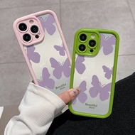 butterfly Phone Case Compatible for iPhone 15 11 14 Pro Max 13 12 MINI XS X XR 6S 7 8 PLUS SE 2020 Soft Frosted Full Coverage Casing