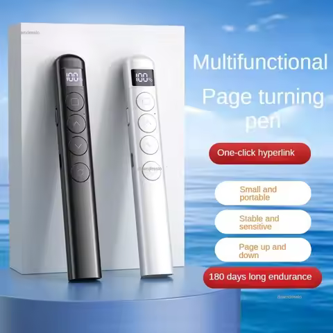 Powerpoint Pen Wireless Presentation Clicker Type-C Rechagable Remote Control Pen for Office Teachin