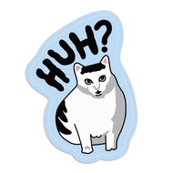 Huh Cat Meme Waterproof Vinyl Decal Sticker, Laptop Sticker, Water Bottle Sticker, Cute Sticker