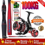 DAIWA Reel Spinning Rod Fishing Set Combo Reel Joran Pancing 1 Set Reel BC Surf Reel Jigging Rod