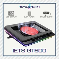 (CyclonePH) IETS GT600 Cooling Pad para sa 14-19 inch Laptops Sa RGB Lights