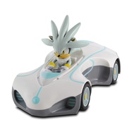 Team Sonic Pull Back Racer - Silver Sonic; No Batteries Required; Pull Back, Let go, and Watch Silve
