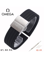 Omega Seamaster 300 Strap Rubber 007 Speedmaster Planet Ocean 600 Die Fei Silicone AT150 Joint Model 20