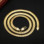 2026 New Style Ready Stock 5MM Copper Gold-Plated Car Lace Side Chain Men Necklace 18/20/40/45/50/55