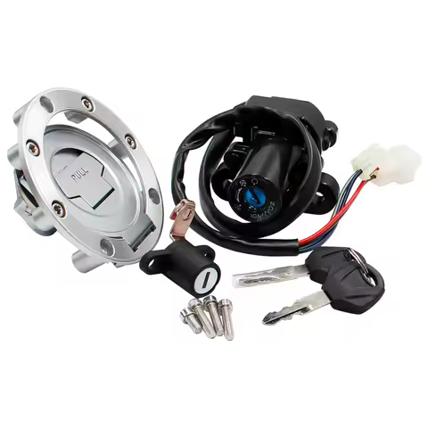 Motorcycle Ignition Switch Lock Fuel Gas Tank Cap Cover Seat Handle Locks For Yamaha YZF-R6 YZF-R1 M