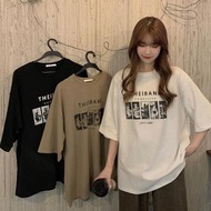 Baju T-Shirt Kartun Oversize Wanita Gaya Korea Longgar