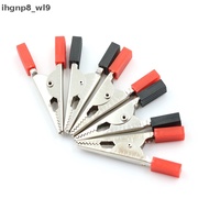 {Ihgnp8 _ Wl9} 5Pcs Durable Plastic Handle Test Probes 50mm Metal Crocodile Clip With Screws New