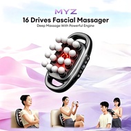 16-Heads Fascia Gun High-Frequency Vibration Body Massage Gun Back and Waist Massager Neck Shoulder 
