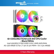 ID-COOLING FX240 LCD AIO CPU Cooler - Black/White