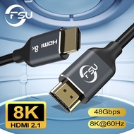 FSU 0.5m 1m 1.5m 2m 3m HDMI-compatible 2.1 Cable HDMI to HDMI 8K 60Hz 4K 120Hz 2K 144Hz High Speed 48Gbps for PS4 PS5 HDTV Switch Splitter