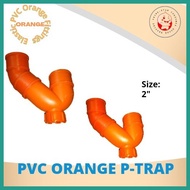 ✘ ❀ PVC Sanitech Orange P-trap 2"