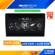 SOUNDSTREAM Anzuo Explore 360 Cam Supported, DSP &amp; 4G SIM Car Android Player (9"/10"/4 + 64GB)