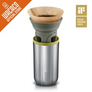 WACACO Cuppamoka เครื่องชงกาแฟแบบ Pour-Overเครื่องชงกาแฟดริปแบบพกพาพร้อมตัวกรองกระดาษ10กรวยดำเนินการด้วยตนเองเครื่องชงกาแฟสแตนเลส10 Floz