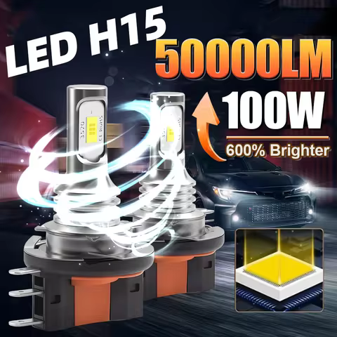 Headlight H15 LED 50000LM H15 LED Headlight Bulbs Canbus Lamp For VW Golf 6 MK3 H15 LED High Low Bea