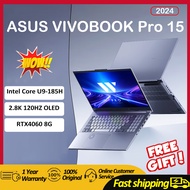 【ASUS Warranty】ASUS VIVOBOOK Pro 15 2024 Laptop /ASUS Vivobook Laptop/ASUS Wuwei Laptop/ASUS Laptop /VIVOBOOK Pro 15 Intel Core U9-185H RTX4060 16GB 1TB SSD Computer Notebook/15.6” 2.8K 120HZ OLED Screen AI Notebook/ASUS Fearless Laptop for Study office