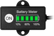 Jayron JR-BI005 Mini LED Battery Indicator Fuel Gauge for General 12V 24V Lead Acid Battery