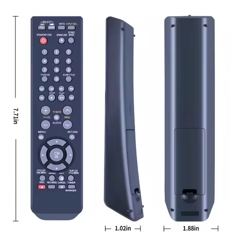 Samsung DVD-R149 DVD-R150 DVD Recorder DVD-R155 Remote Control Compatible 00061A Universal Replaceme