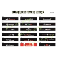 Windshield Sticker honda racing perodua nissan mitsubishi proton r3 trd toyota