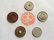 Koin Jepang Set 1,5,10,50 dan 100 yen