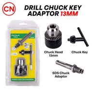 CN Drill Chuck Key 13MM Set (Chuck Head + Chuck Key + SDS Chuck Adaptor)