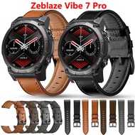 22mm Leather Strap for Zeblaze Vibe 7 Pro Lite Smart Wriststrap Quick Releas Bracelet for Zeblaze Vibe7 Watches Accessories