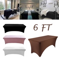 6FT Lash Bed Cover Beauty Salon Massage Table Cover Breathable Stretchable Rectangular Eyelash Bed T