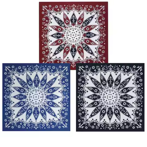 50x50cm Hip-hop Headtie Scarf Retro Hip-hop Square Headscarf Vintage Headscarf Hip-hop Scarf