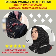 Azara Oskara Metal Logo Motif Jilbab Segi Empat LC 110x110 Hijab Kerudung Square