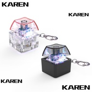 KAREN1 Finger Keyboard Caps, Mechanical Switch Glowing Fidget Keychain, Relaxing DIY Fingertip Click