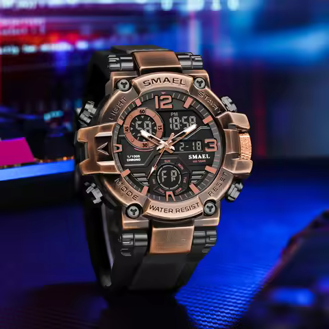 SMAEL Brand 8110 Waterproof Dropshipping Watch Alarm Clock night light Young Fashion business Quartz