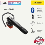 Jabra Talk 65 Premium Bluetooth Headset | Jabra Talk 45 Wireless Mono Bluetooth Headset - Black/Silv